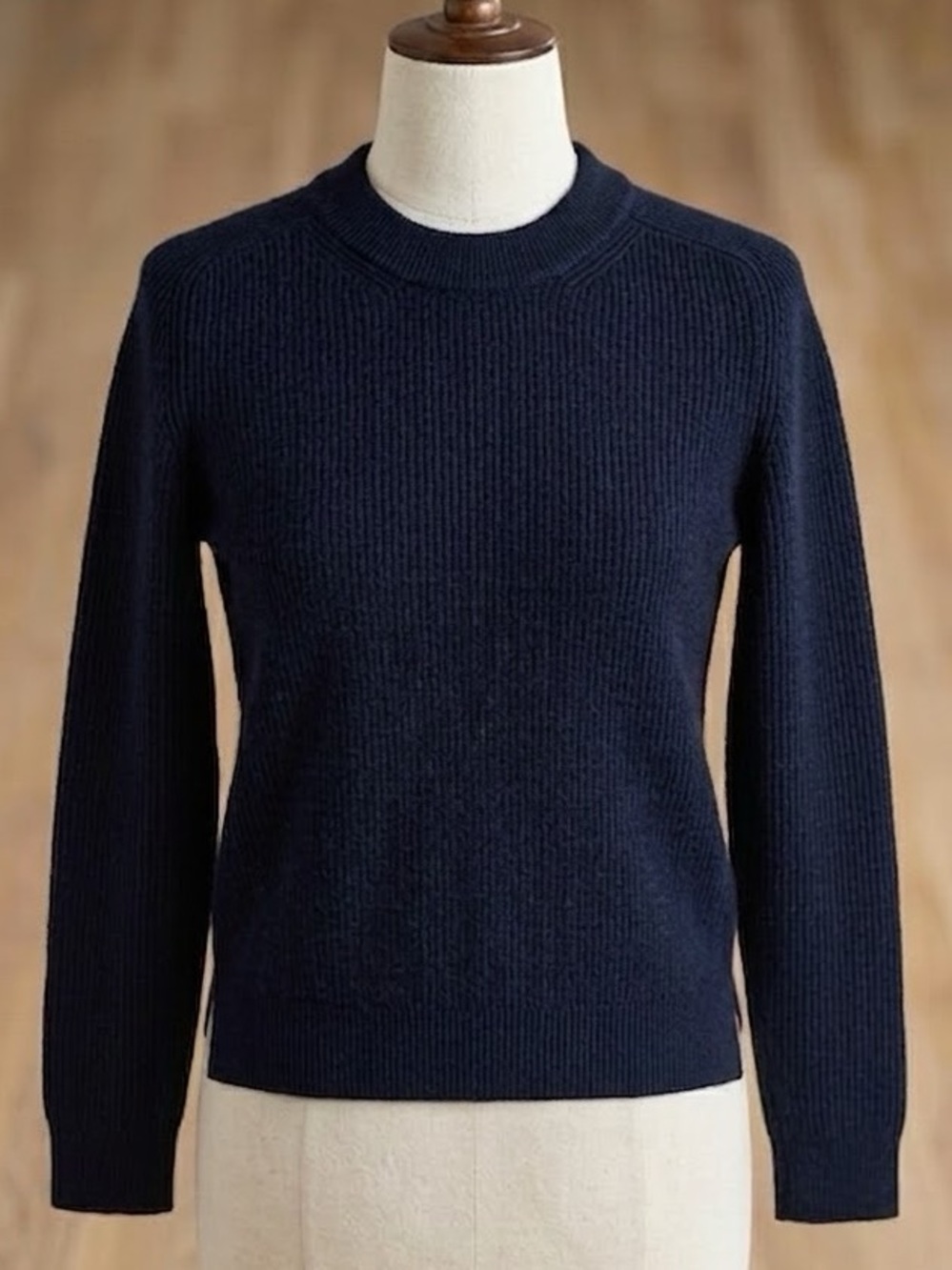 rag & bone Black 100% Cashmere Ribbed Crewneck Sweater S
